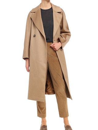 Коричневе пальто WEEKEND MAX MARA : фото 3 - Invogue